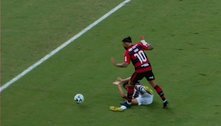Gabigol abusa por ser ídolo, camisa 10 do Flamengo. Simulações, reclamações histéricas, pisão em Ganso. CBF só observa e desaprova