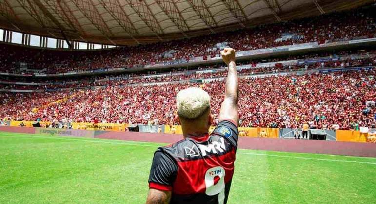O Mané Garrincha. aqui em Brasília, é um reduto do Flamengo. E será amanhã contra o Palmeiras.