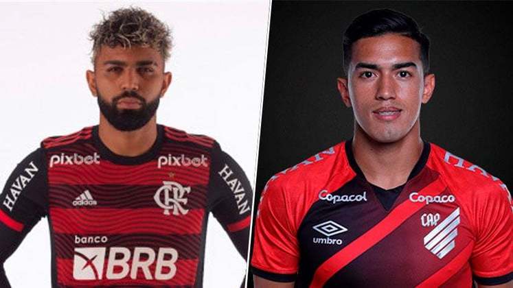 Gabigol (Flamengo) x Cuello (Athletico-PR)