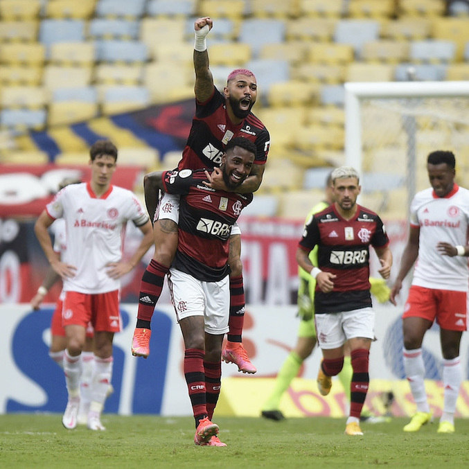 Gabigol marcou gol da virada do Flamengo sobre Internacional no Maracanã