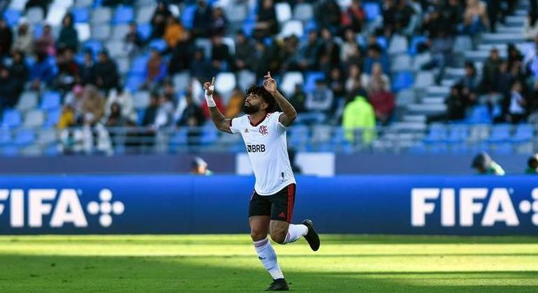 Gabigol fez dois dos quatro gol do Flamengo na conquista do 3º lugar do Mundial