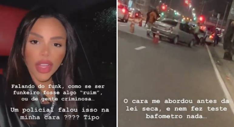 Gabily se disse constrangida com a abordagem policial
