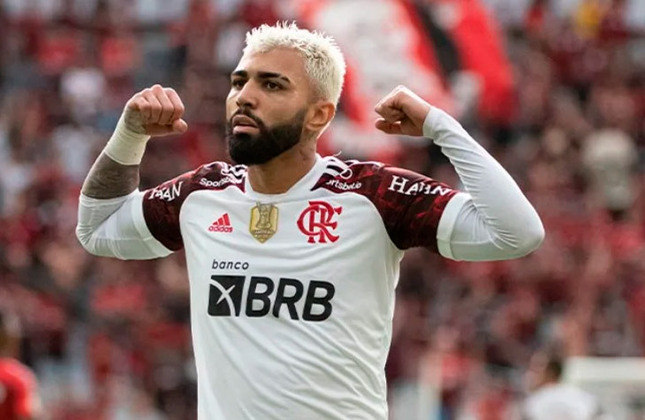 Gabriel Barbosa (25 anos) - posição: atacante - clube: Flamengo - Valor de mercado: 26 milhões de euros (R$ 162,19 milhões)
