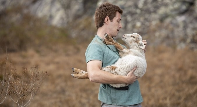 Davi (Gabriel Vivan) passava o dia pastoreando ovelhas no campo
