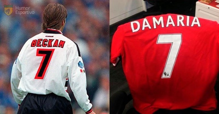 Gafes em camisas de jogadores: Di Maria virou Damaria e Beckham virou Beckam