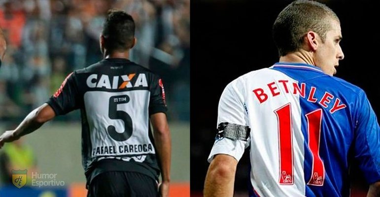 Gafes em camisas de jogadores: Rafael Carioca virou Rafael Careoca e Bentley virou Betnley