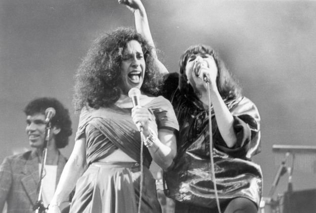 Rita Lee participou de show de Gal, em 1991, no Rio de Janeiro, no Riocentro