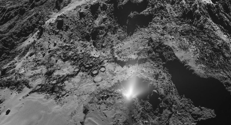 Em 2016, a sonda Rosetta fotografou um jato de poeira e água saindo do cometa 67P/Churyumov-Gerasimenko. Os cientistas afirmam que isso pode explicar como as caudas dos asteroides, que aparecem quando eles cruzam o céu, são formadas