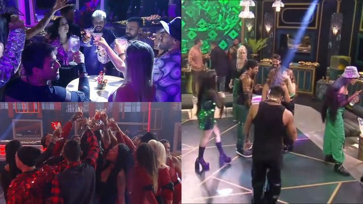 Festeiros                                                                                                                                                                                                                                                                                                                                                                         Na Mansão, os Conquisteiros puderam desfrutar de três festas temáticas: a Roxa, a Vermelha e a Esmeralda. Não faltou muita curtição, música boa, comidas e bebidas deliciosas e claro, muita fofoca! Teve treta, beijo na boca e também quem quis esticar a badalação ao máximo no pós-festa. O que será que vai rolar no próximo mês de A Grande Conquista? Fique ligado, o reality vai ao ar de segunda a sexta-feira, às 22h45; aos sábados, a partir das 22h30; e aos domingos, sempre às 23h, na Record TV. Assine o PlayPlus e tenha acesso à transmissão 24 horas e a conteúdos extras do reality
