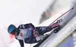 EUA Ryan Cochran-Siegle compete durante a primeira corrida do evento Slalom gigante masculino durante a Copa do Mundo de Esqui Alpino FIS em Soelden, Áustria, em 23 de outubro