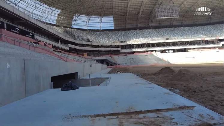 GALERIA: veja como estão as obras da Arena MRV, novo estádio do Atlético Mineiro.