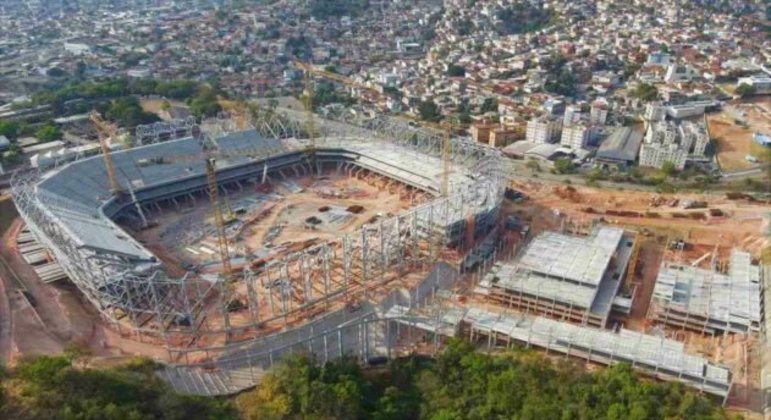 GALERIA: Veja como estão as obras do novo estádio do Atlético-MG