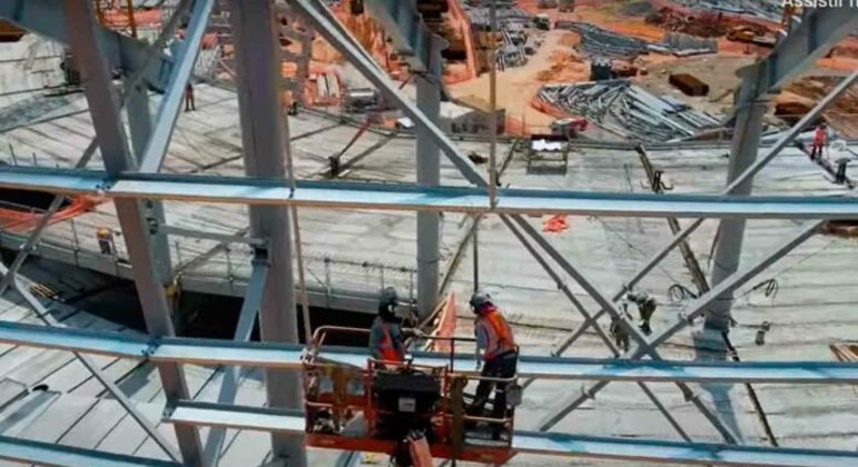 GALERIA: Veja como estão as obras do novo estádio do Atlético-MG