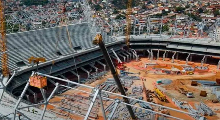 GALERIA: Veja como estão as obras do novo estádio do Atlético-MG