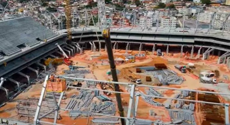 GALERIA: Veja como estão as obras do novo estádio do Atlético-MG