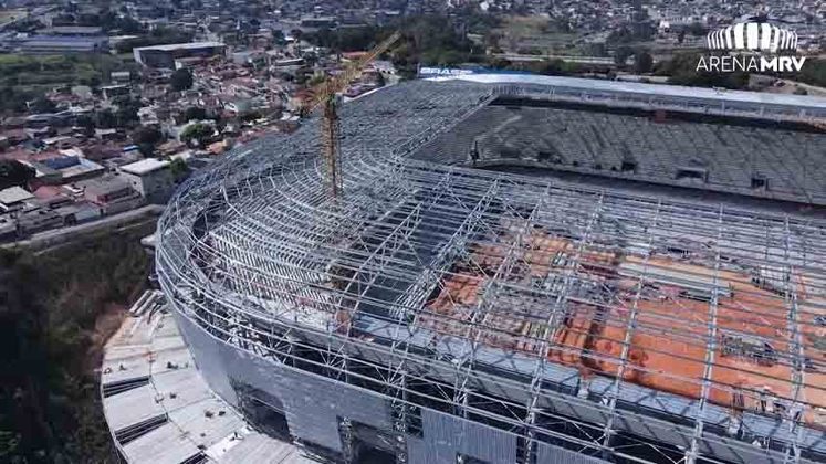 GALERIA: Veja como estão as obras do novo estádio do Atlético Mineiro.