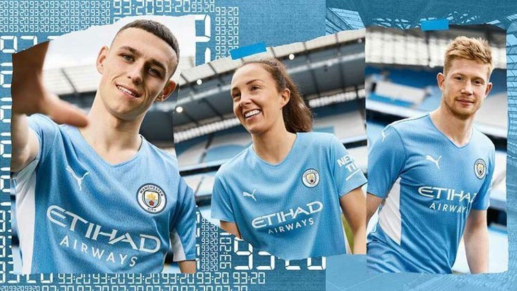 GALERIA: Veja fotos do novo uniforme principal do Manchester City