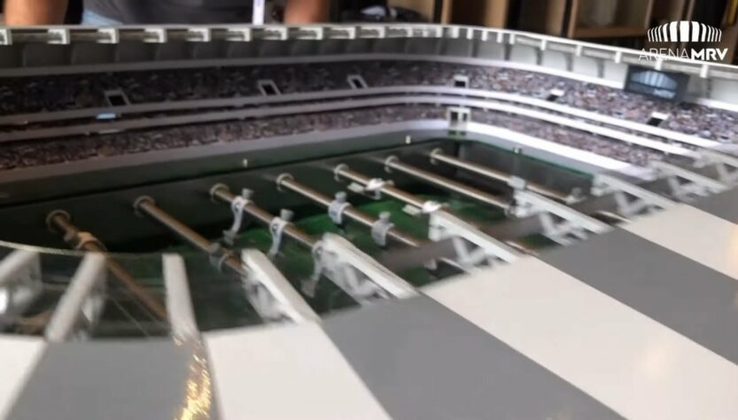 GALERIA: Veja imagens do totó com o formato do novo estádio do Atlético-MG