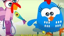 SP usa 'galinha vacinadinha' para promover imunização infantil 