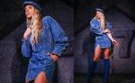 Toda trabalhada no all jeans, Adriane mostrou que tem muita personalidade na hora de escolher seus looks. A apresentadora optou pelo figurino em homenagem a cantora Britney Spears no movimento #FreeBritney