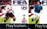 FIFA 98 - FIFA: Road to World Cup 98 foi lançado em 17 de junho de 1997 e trouxe várias capas distintas, com estrelas nacionais estampando o game em seus países, com destaque para David Beckham (esquerda), da Inglaterra, e Paolo Maldini (direita), da Itália