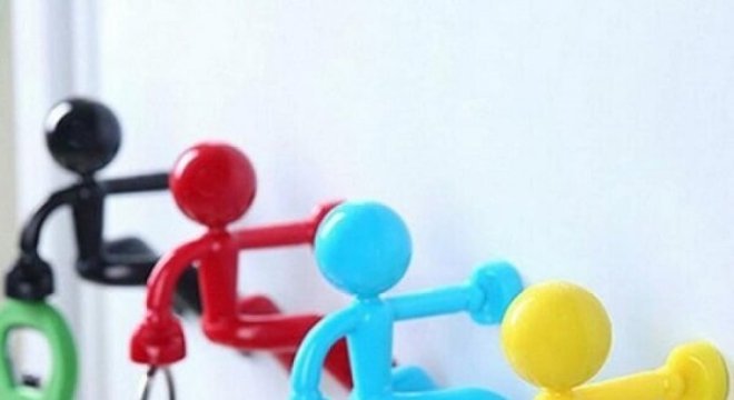 Gancho de parede criativo e colorido