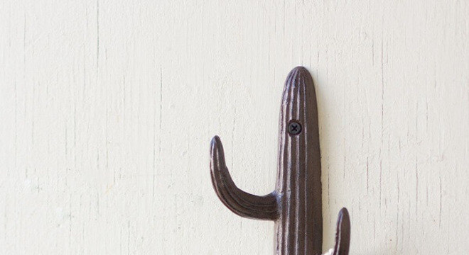 Gancho de parede em formato de cacto