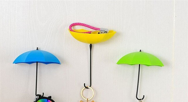 Gancho de parede em formato de guarda chuva