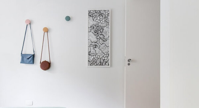 Gancho de parede em formato redondo