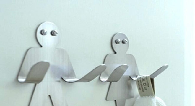 Gancho de parede metálico criativo