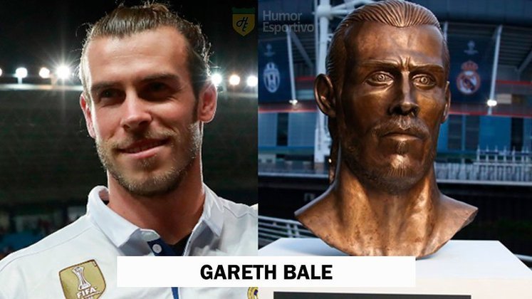 Gareth Bale também foi homenageado pelo escultor Emanuel Santos.