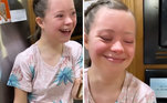 Bree foi gravada pela mãe enquanto fazia uma chamada de vídeo com o pai para contar sua mais nova conquista. 