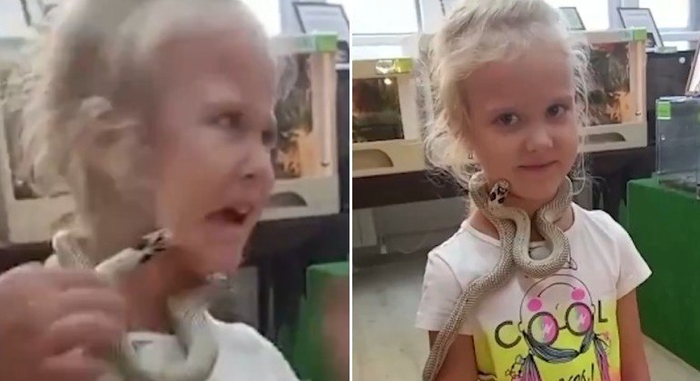 Garotinha de 5 anos foi picada no rosto por serpente durante visita à zoológico na Rússia