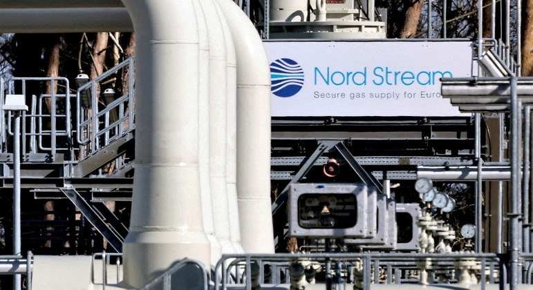 Tubulações do gasoduto Nord Stream 1, em Lubmin, na Alemanha