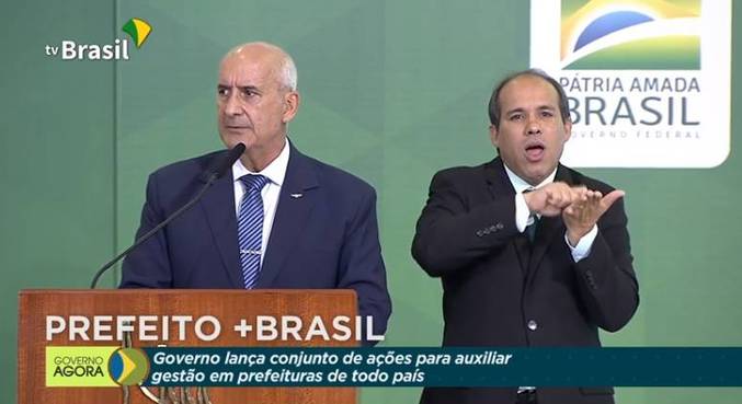 O ministro chefe da Secretaria de Governo, Luiz Eduardo Ramos, no lançamento 