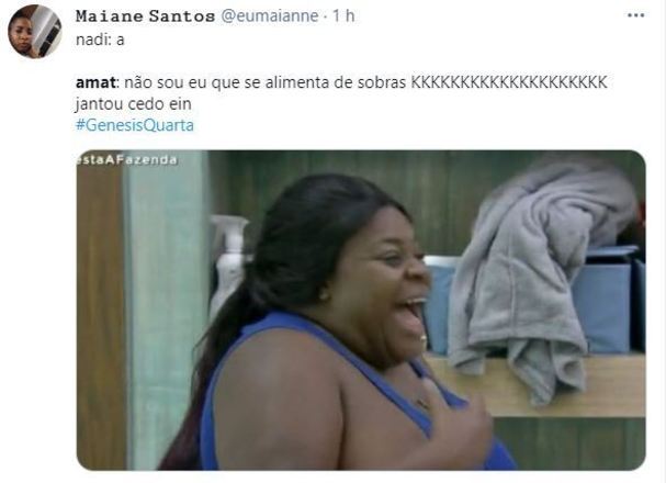 Mais um comentário que fez a alegria da galera foi quando Nadi tentou diminuir e humilhar Amat, que se mostrou muito sábia&nbsp; mais uma vez!