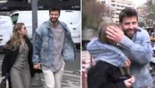 Namorada de Piqué bate em placa enquanto tenta fugir de perguntas sobre música de Shakira