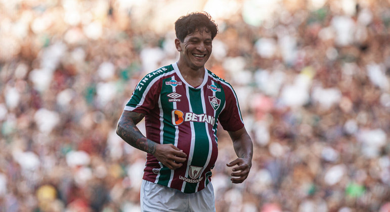 Germán Cano comemora gol pelo Fluminense
