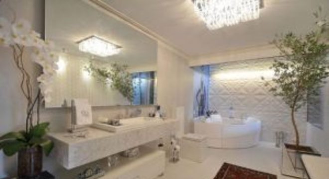 gesso acartonado - banheiro com painel em parede de gesso