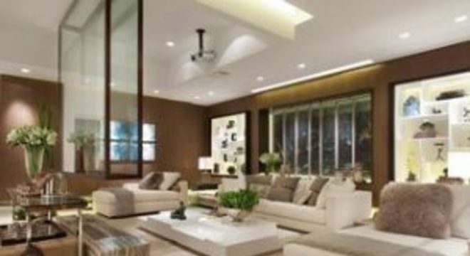 gesso acartonado - sala de estar com sanca iluminada