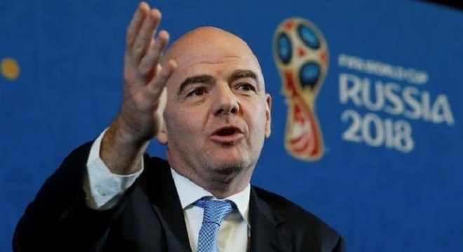 O presidente da Fifa, Gianni Infantino, que gostou da ideia de ter 48 seleções em 2022