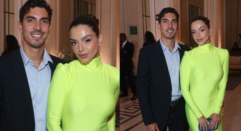 Giovanna Lancellotti e Gabriel David no jantar e leilão beneficente