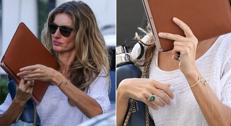 Gisele também foi vista sem a aliança. Ela estava saindo de um escritório de advocacia em Miami, nos Estados Unidos. De acordo com a imprensa internacional, a modelo saiu do local após uma reunião com os advogados