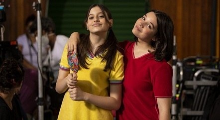 Giulia Benite e Laura Rauseo nos bastidores da série