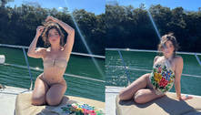 Gkay posa de biquíni nude durante passeio de barco: 'Linda demais' 
