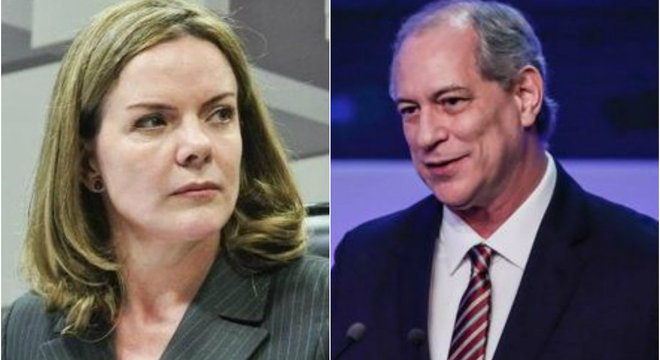 Chamada de chefe de quadrilha Gleisi Hoffmann ataca Ciro Gomes