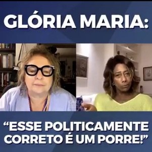 Flagrante da entrevista de Glória Maria a Joyce Pascowitch