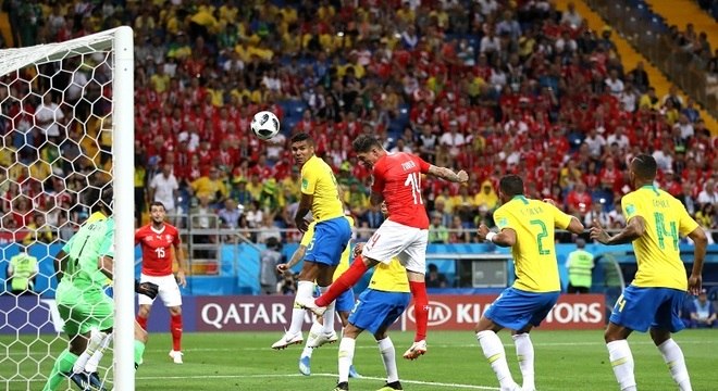 Gol de Zuber deu empate à Suíça contra o Brasil, no início do segundo tempo