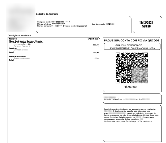Opção falsa de pagamento com QR Code