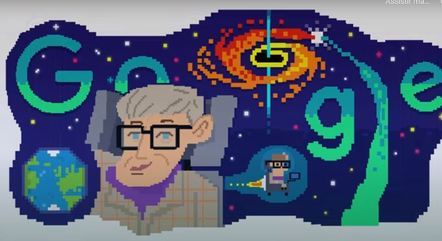 Doodle traz narração com a voz de Hawking